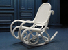 1:24 Bentwood Rocking Chair 3d printed Printed in White Strong & Flexible