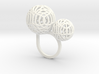 2 Polyps ring--singlefinger ring size(S) 3d printed 