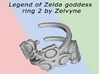 Zelda goddess swirl ring size 4 3d printed 