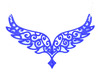 Angel Wings Pendant - in nylon 3d printed 