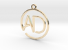 A & D monogram  Keychain 3d printed 