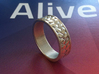Woven Ring V2 3d printed Printed in Polished silver