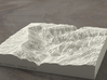 6'' Waimea Canyon, Hawaii, USA, Sandstone 3d printed Radiance rendering of model, viewed from the South