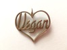 Vegan Heart Pendant 3d printed 