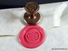 Celtic Heart Wax Seal 3d printed Celtic Heart Wax Seal and impression