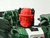 Graduate Heatwave Faceplate (Titans Return) 3d printed Print in a red, strong and flexible plastic on Skullsmasher body/Titan Master.
