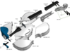 Violin (Body, Scroll, Fingerboard) 3d printed 