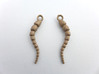 Leptohalysis Benthic Foraminiferan Earrings 3d printed Leptohalysis earrings in stainless steel