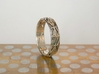 Cut Facets Ring Sz. 8 3d printed polished silver