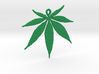 Marijuana leaf pendant 3d printed 