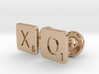 Hugs and Kisses XO Scrabble Cufflinks 3d printed 