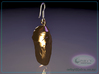 Monarch Butterfly Chrysalis~Danaus plexippus 25mm 3d printed Raytraced render simulating polished bronze material