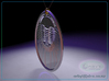 Aspidonia Trilobite Fossil pendant ~ 48mm tall 3d printed Raytraced oblique view render of Aspidonia pendant simulating polished silver material