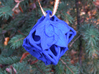 Botanical d6 Ornament 3d printed In Royal Blue Strong & Flexible Polished
