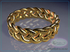 Celtic Knot Ring 2 - US Size 14 3d printed Raytraced DOF render simulating 14k gold material