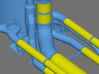 1/72 Type VIIc inner conning tower parts. 3d printed A detail shot of the styrene tubes and how they connect to the printed parts.