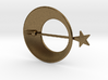 Eclipse With Shooting Star Brooch 3d printed 