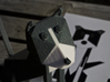 Folded Sculpture Dogs, Border Collie 3d printed Close-up view of face.