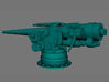1/72 USN 5 inch 51 Cal. Deck Gun 3d printed 