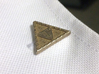 Triforce Cufflinks 3d printed Cufflink in use on a double French cuff shirt.