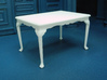 1:24 Queen Anne Dining Table, Medium 3d printed Printed in White, Strong & Flexible