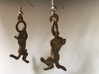 Hanging Cat Earrings 3d printed It's easy to add your own earring hooks!