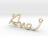 AVA Script First Name Pendant 3d printed 