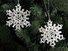 Gyroid Snowflake Ornament 1 3d printed The front and back sides are different