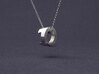 Mymo Silver Monogram Necklace 3d printed Shown with 1 and 0, pick any two letters or numbers
