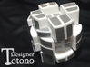 4x4x4 Bump Barrel "Cube" 3d printed 3x3 Checkered Pattern