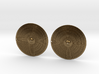 Earrings- Bronze Cymbals 3d printed 