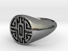 Wealth - Lady Signet Ring 3d printed 