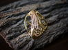 Butterfly Ring [ Size 5 ] 3d printed Material : Polished Brass