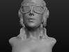 Woman with Flight Goggle 3d printed Front