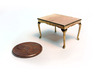 1:48 Queen Anne Dining Table 3d printed Printed in Brass
