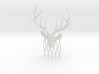 Stag with antlers comb hairpin 3d printed 