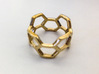 Honey Ring 3d printed Polished Brass