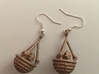 Hanging Basket Earrings 3d printed 