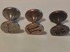Suits Seal 3d printed Polished Nickel Steal, Stainless Steal, Polished Bronze Steal