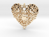 Floral Heart Pendant - Amour 3d printed 