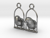 Lovebird Earrings 3d printed 