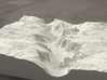 8'' Yosemite Valley, California, USA, Sandstone 3d printed Yosemite valley model rendered in Radiance, viewed from the West, past El Capitan and toward Half Dome.