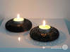 Tealight holder - Voronoi-Style #11 3d printed Tealight holder - Voronoi-Style #10 and #11. Own 3D-prints with black PLA.