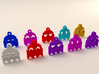 Pac Man Ghost 8-bit Earring 2 (looks down | moving 3d printed 