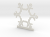 Customizable Gingerbread Man Snowflake Ornament 3d printed 
