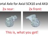 Portal Axle - Axial AX10, SCX10, 4x4x2 3d printed 