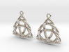 Triquetra Earrings 3d printed 