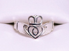 Traditional Claddagh Ring 3d printed Size 7.5