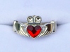 Claddagh With Gems Size 7 - NO GEMS 3d printed GEMS NOT INCLUDED - SEE DESCRIPTION