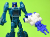 Horri-Bull Minivehicle, "A" Parts 3d printed Weapon Mode, shown with Blurr/Terri-Bull Titan Master (not included)
